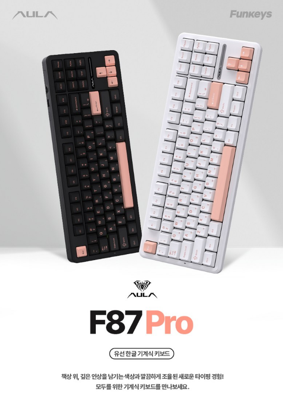 텐키리스 AULA 독거미 F87 Pro 유선 기계식 키보드 후기